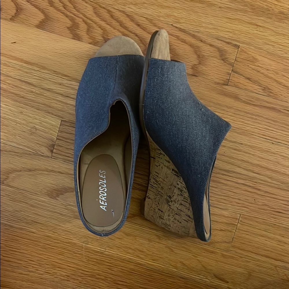Aerosoles Women's Blue Wedge Sandals
